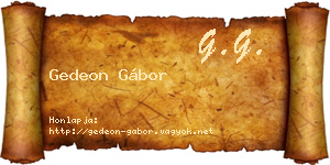 Gedeon Gábor névjegykártya